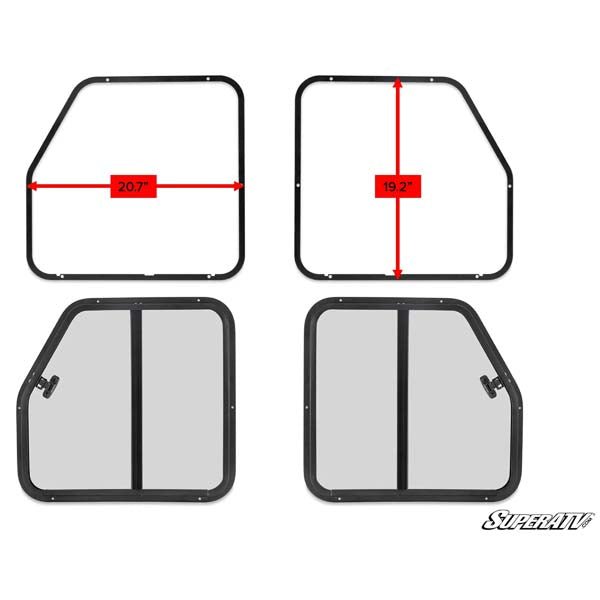 SUPER ATV SUPERATV SLIDING WINDOW INSERT FOR SUPERATV POLY CAB DOORS (SGW - 001 - K - 72) - DRIVEN Canada's Powersports SGW - 001 - K - 72