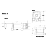 SUPERATV SYNTHETIC ROPE WINCH 6000, 5000, 4500LB (WNRP6K) - DRIVEN Canada's Powersports 882834057142WNRP6K