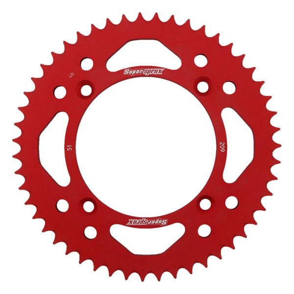 SUPERSPROX MX ALUMINIUM REAR DRIVE SPROCKET - DRIVEN Canada's Powersports 8592165097480RAL - 209 - 51 - RED