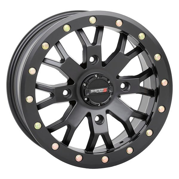 SYSTEM 3 OFF - ROAD 15X7 4/137 6+1 SBL SB - 4 BK MAT WHEEL (521736) - Driven Powersports Inc.9999999989521736