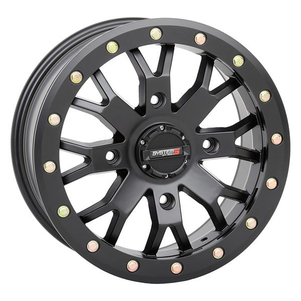 SYSTEM 3 OFF - ROAD 15X7 4/137 6+1 SBL SB - 4 BK MAT WHEEL (521736) - Driven Powersports Inc.9999999989521736