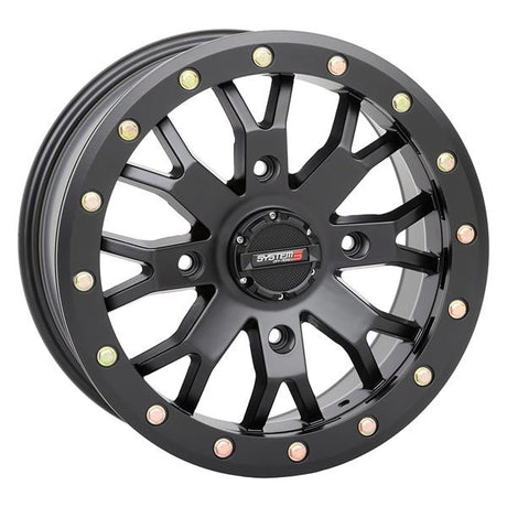 SYSTEM 3 OFF - ROAD 15X7 4/137 6+1 SBL SB - 4 BK MAT WHEEL (521736) - Driven Powersports Inc.9999999989521736