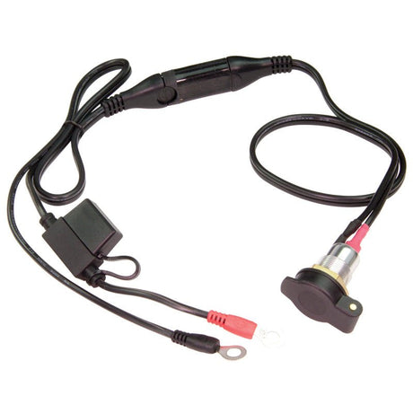 TECMATE CABLE SAE 1/4"/M6 & SAE DIN SOCKET CHROME (O - 18) - DRIVEN Canada's Powersports 5425006143998O - 18