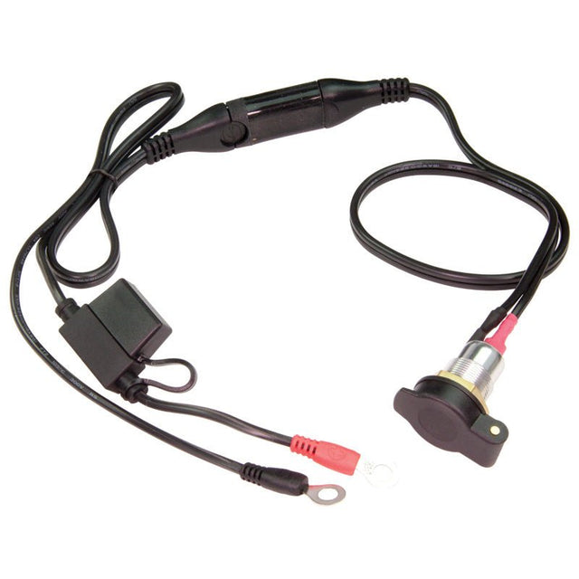 TECMATE CABLE SAE 1/4"/M6 & SAE DIN SOCKET CHROME (O - 18) - DRIVEN Canada's Powersports 5425006143998O - 18