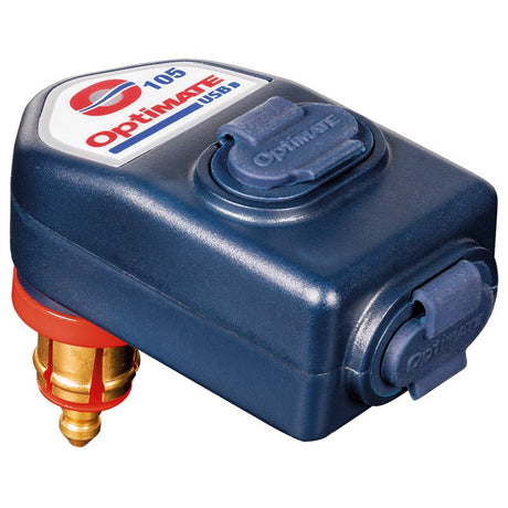 TECMATE DOUBLE USB CHARGER 3300MA 90° DIN PLUG (O - 105) - DRIVEN Canada's Powersports 5425006143370O - 105