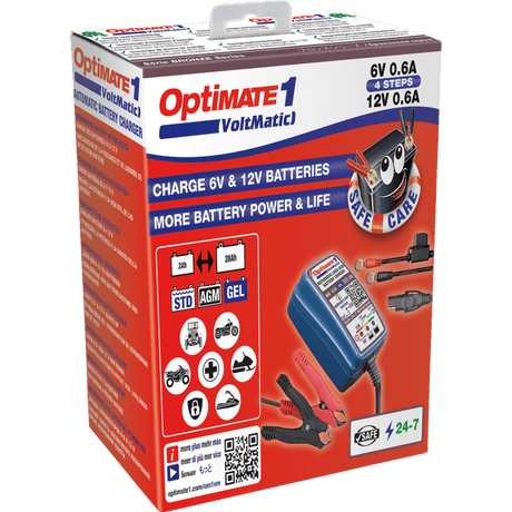 TECMATE OPTIMATE 1 6/12V (TM - 401V2) - DRIVEN Canada's Powersports 5425006146500TM - 401V2