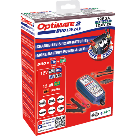 TECMATE OPTIMATE 2 DUO 12V 2A (TM - 551) - DRIVEN Canada's Powersports TM - 551TM - 551