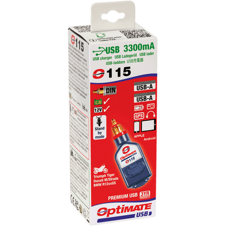 TECMATE OPTIMATE 3300MA DUAL USB (O - 115V2) - DRIVEN Canada's Powersports 5425006140683O - 115V2