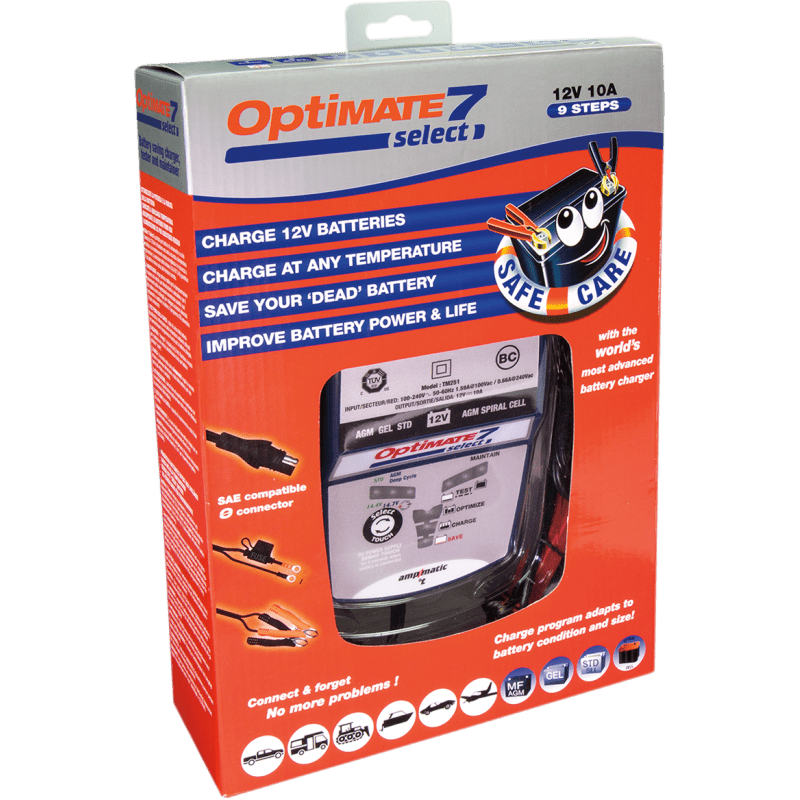 TECMATE OPTIMATE 7 SELECT CHARGER (TM - 251) - DRIVEN Canada's Powersports 5425006144513TM - 251