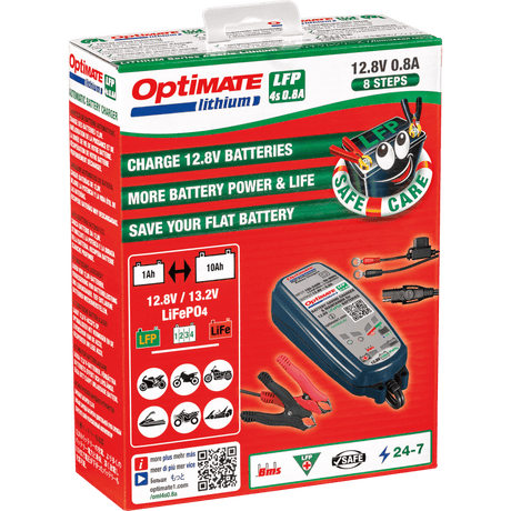 TECMATE OPTIMATE LITHIUM CHARGER (TM - 471) - DRIVEN Canada's Powersports 5425006145718TM - 471