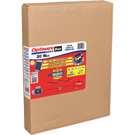 TECMATE OPTIMATE SOLAR DUO 20W (TM522 - D2) - DRIVEN Canada's Powersports 5425006140836TM522 - D2