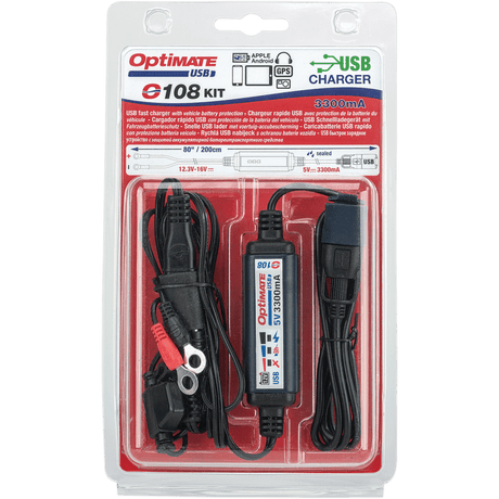 TECMATE OPTIMATE USB O - 108 KIT (O - 108KIT) - DRIVEN Canada's Powersports 107A108KITO - 108KIT