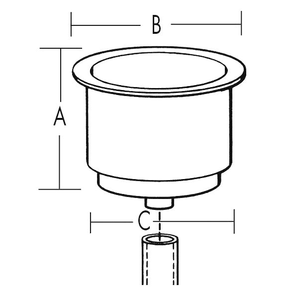 THMARINE CUP HOLDER, STAINLESS STEEL (LCH - 1SS - DP) - DRIVEN Canada's Powersports 733572060508LCH - 1SS - DP