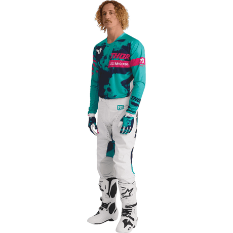 THOR GLOVES LAUNCHMODE BLEACH WHT/AQ - DRIVEN Canada's Powersports 3330 - 83253330 - 8325