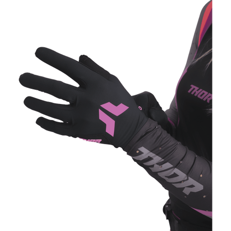 THOR GLOVES WMN SPORTMODE ICONIC BLK/ORCH - DRIVEN Canada's Powersports 3331 - 02843331 - 0284