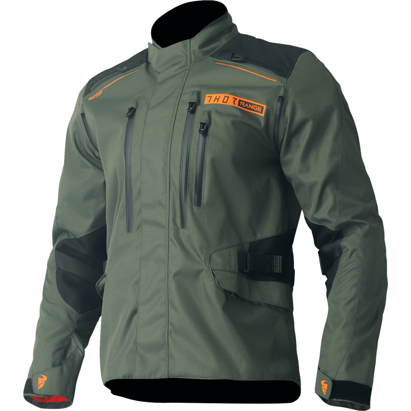 THOR JACKET RANGE Army/Orange Front - Driven Powersports