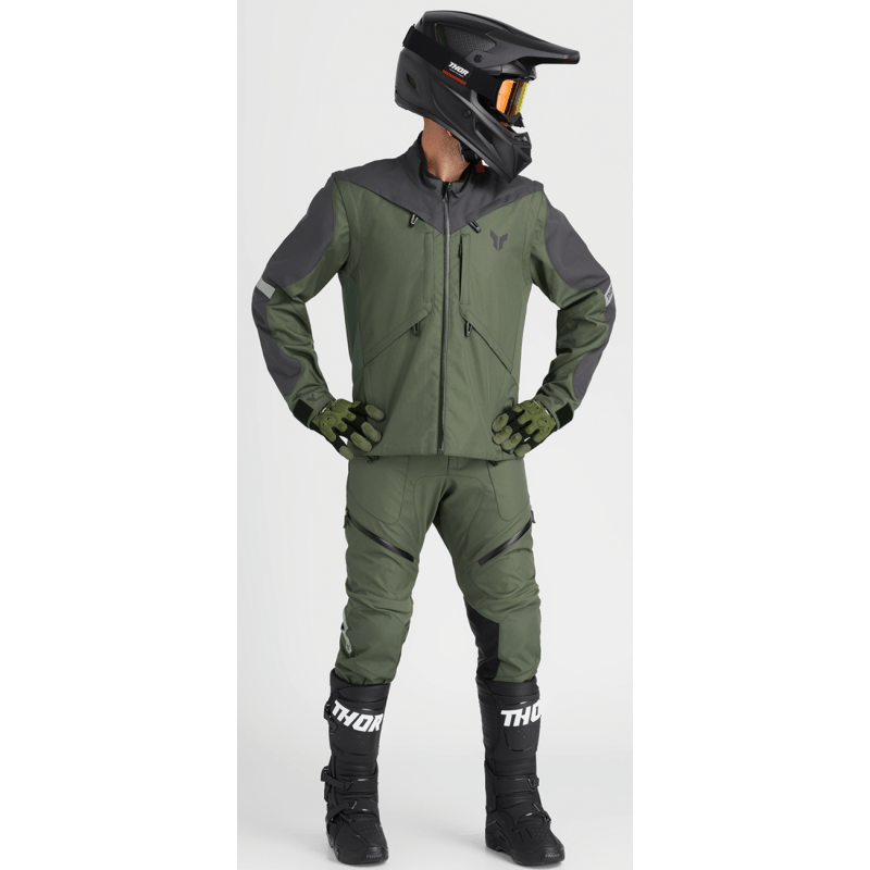 THOR JACKET TERRAIN Army/Charcoal Front - Driven Powersports