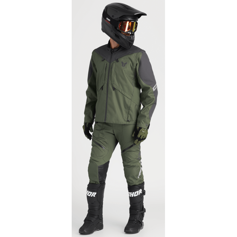 THOR JACKET TERRAIN Army/Charcoal Front - Driven Powersports