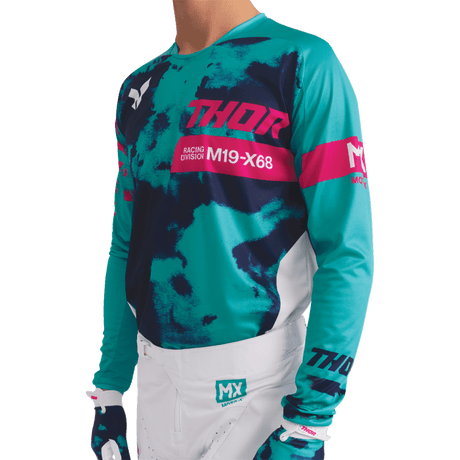 THOR JERSEY LAUNCHMODE BLEACH WHT/AQ - DRIVEN Canada's Powersports 2910 - 84062910 - 8406