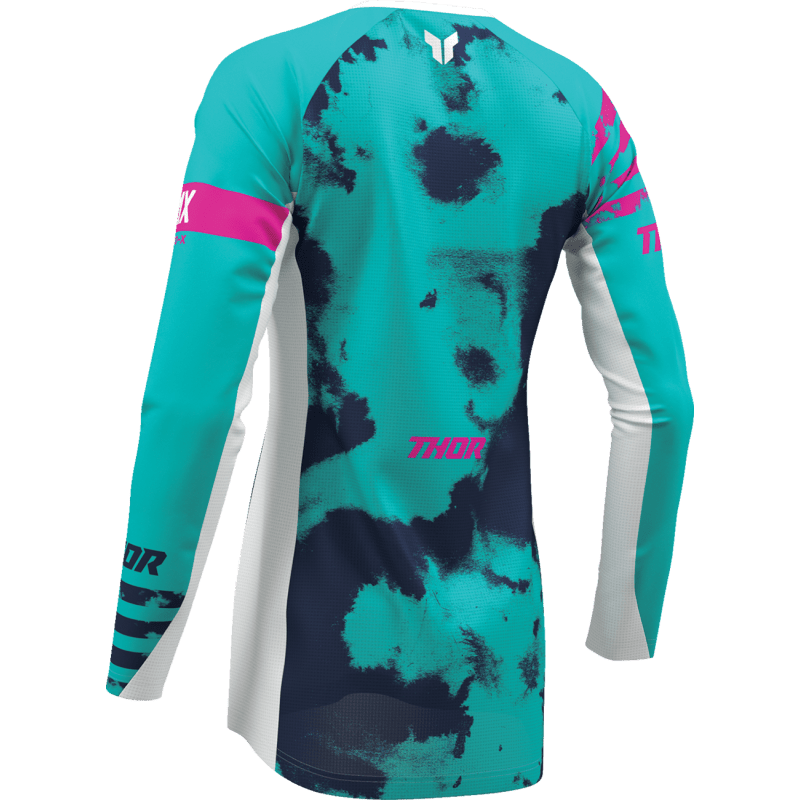 THOR JERSEY WMN LAUNCHMODE BLEACH WT/AQ - DRIVEN Canada's Powersports 2911 - 03452911 - 0345