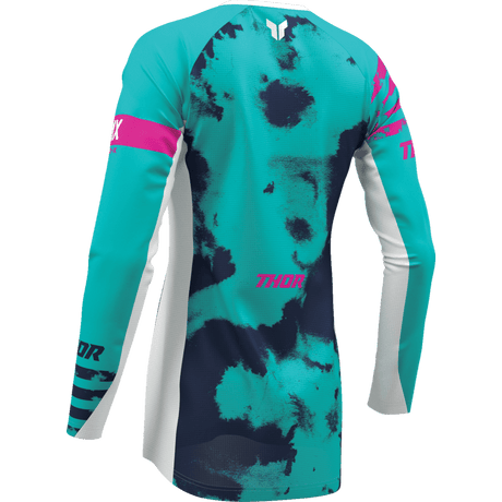 THOR JERSEY WMN LAUNCHMODE BLEACH WT/AQ - DRIVEN Canada's Powersports 2911 - 03452911 - 0345