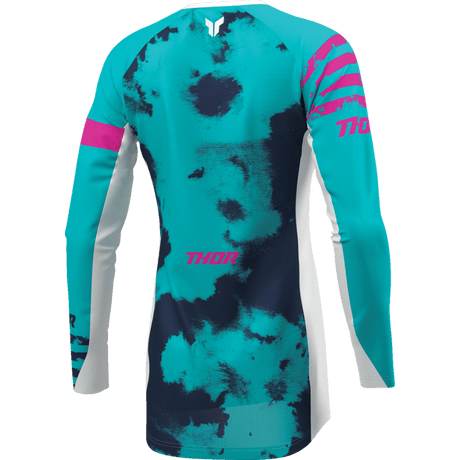 THOR JERSEY WMN LAUNCHMODE BLEACH WT/AQ - DRIVEN Canada's Powersports 2911 - 03452911 - 0345