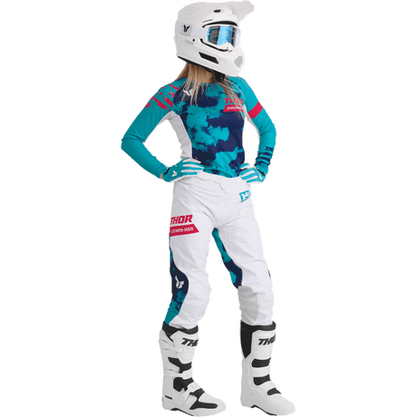 THOR PANT WMN LAUNCHMODE BLEACH WHT/AQ - DRIVEN Canada's Powersports 2902 - 04172902 - 0417