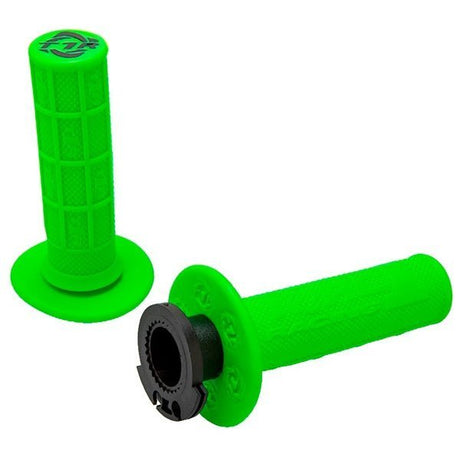 Torc1 Defy Hole Shot MX Lock On Grips 1/2 Waffle Green/Includes - DRIVEN Canada's Powersports 9999990127773750-0802