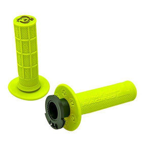 TORC1 DEFY HOLE SHOT MX LOCK ON GRIPS 1/2 WAFFLE YELLOW / INCLUDES, 4S KIT - Driven Powersports Inc.9999990140303750 - 0602