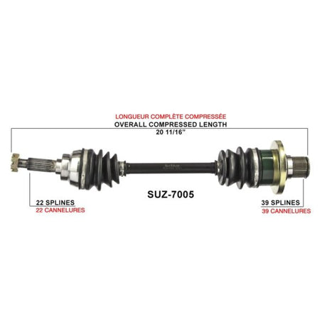 TRAKMOTIVE AXLE COMPL SUZ (SUZ - 7005) - Driven Powersports Inc.844084079565SUZ - 7005