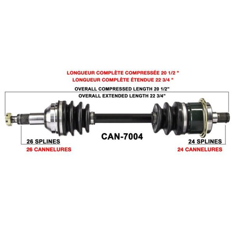 TRAKMOTIVE COMPLETE AXLE (CAN - 7004) - Driven Powersports Inc.844084079275CAN - 7004
