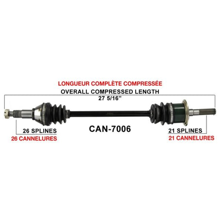 TRAKMOTIVE COMPLETE AXLE (CAN - 7006) - Driven Powersports Inc.844084079244CAN - 7006