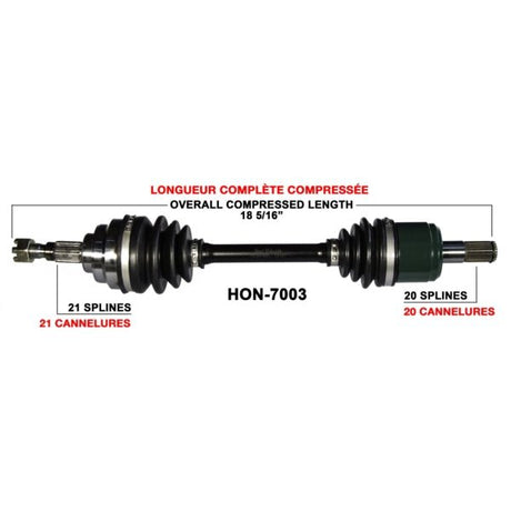 TRAKMOTIVE COMPLETE AXLE (HON - 7003) - Driven Powersports Inc.844084079916HON - 7003