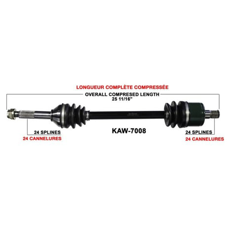 TRAKMOTIVE COMPLETE AXLE (KAW - 7008) - Driven Powersports Inc.844084079763KAW - 7008