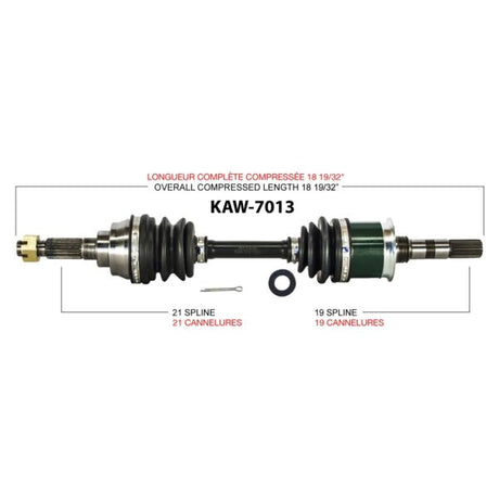 TRAKMOTIVE COMPLETE AXLE (KAW - 7013) - Driven Powersports Inc.844084079114KAW - 7013