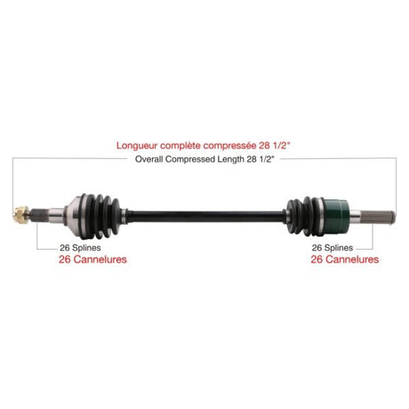 TRAKMOTIVE COMPLETE AXLE (KAW - 7015) - Driven Powersports Inc.844084084088KAW - 7015