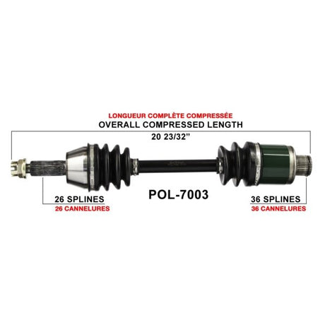 TRAKMOTIVE COMPLETE AXLE (POL - 7003) - Driven Powersports Inc.844084079732POL - 7003