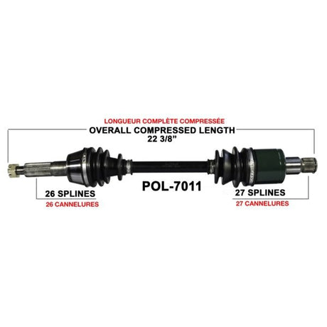 TRAKMOTIVE COMPLETE AXLE (POL - 7011) - Driven Powersports Inc.844084079657POL - 7011
