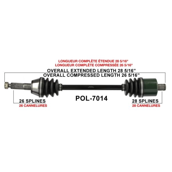 TRAKMOTIVE COMPLETE AXLE (POL - 7014) - Driven Powersports Inc.844084079626POL - 7014