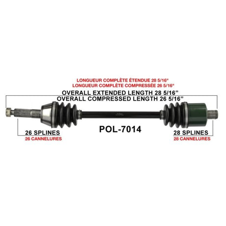 TRAKMOTIVE COMPLETE AXLE (POL - 7014) - Driven Powersports Inc.844084079626POL - 7014