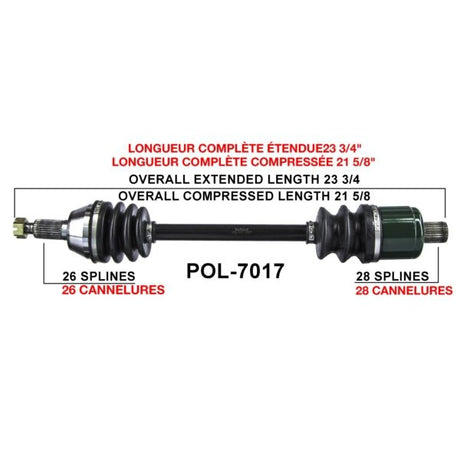 TRAKMOTIVE COMPLETE AXLE (POL - 7017) - Driven Powersports Inc.844084079312POL - 7017