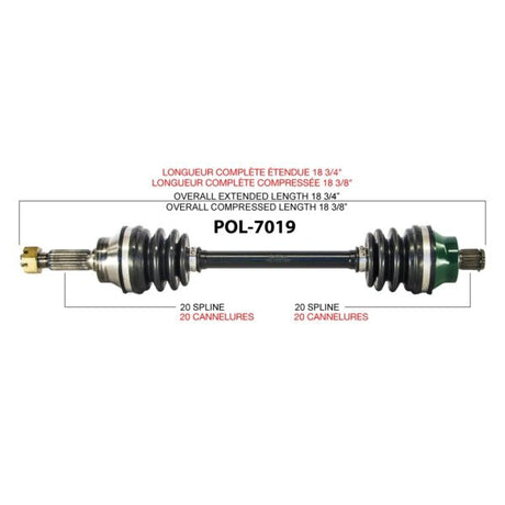 TRAKMOTIVE COMPLETE AXLE (POL - 7019) - Driven Powersports Inc.844084079183POL - 7019
