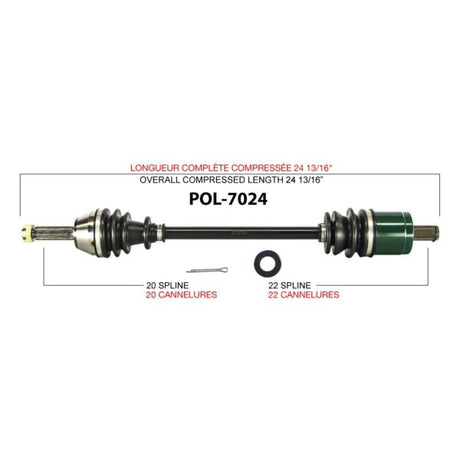 TRAKMOTIVE COMPLETE AXLE (POL - 7024) - Driven Powersports Inc.844084079091POL - 7024