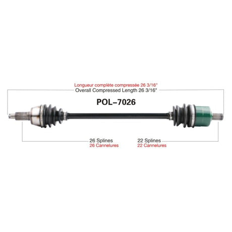 TRAKMOTIVE COMPLETE AXLE (POL - 7026) - Driven Powersports Inc.844084079077POL - 7026