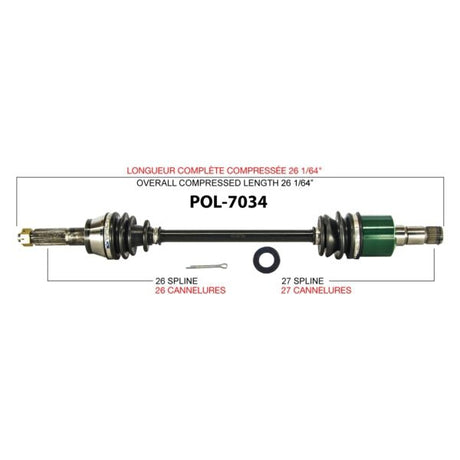 TRAKMOTIVE COMPLETE AXLE (POL - 7034) - Driven Powersports Inc.844084079015POL - 7034