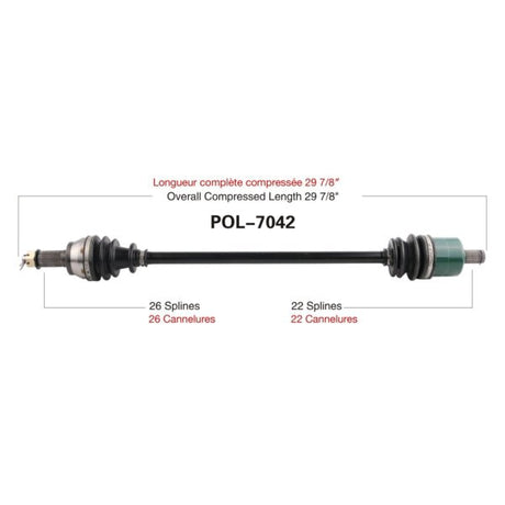 TRAKMOTIVE COMPLETE AXLE (POL - 7042) - Driven Powersports Inc.844084078391POL - 7042