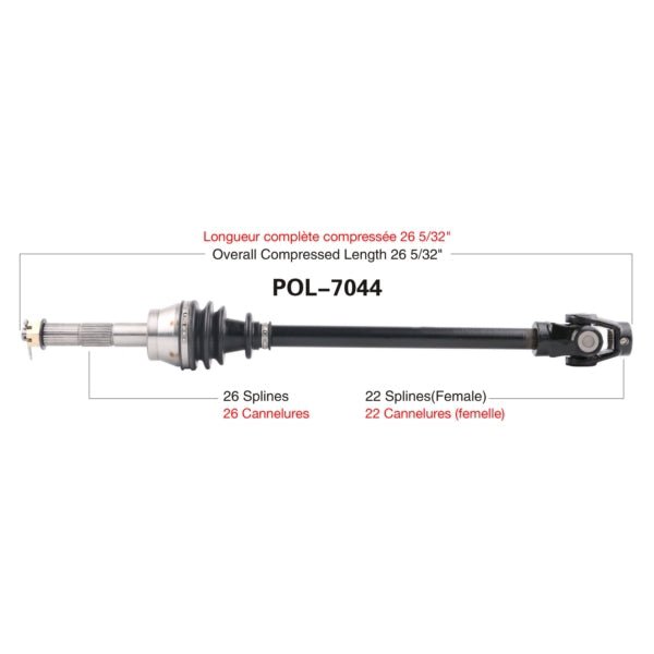 TRAKMOTIVE COMPLETE AXLE (POL - 7044) - Driven Powersports Inc.844084078377POL - 7044