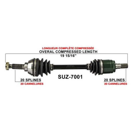 TRAKMOTIVE COMPLETE AXLE (SUZ - 7001) - Driven Powersports Inc.844084079602SUZ - 7001