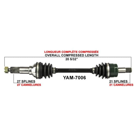 TRAKMOTIVE COMPLETE AXLE (YAM - 7006) - Driven Powersports Inc.844084079503YAM - 7006