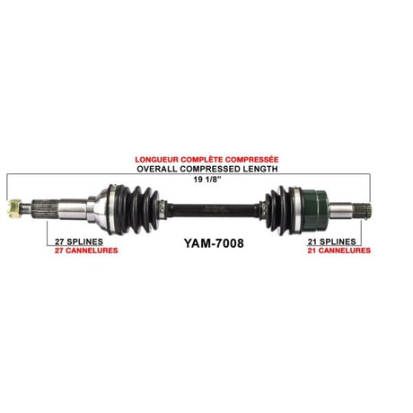 TRAKMOTIVE COMPLETE AXLE (YAM - 7008) - Driven Powersports Inc.844084079480YAM - 7008